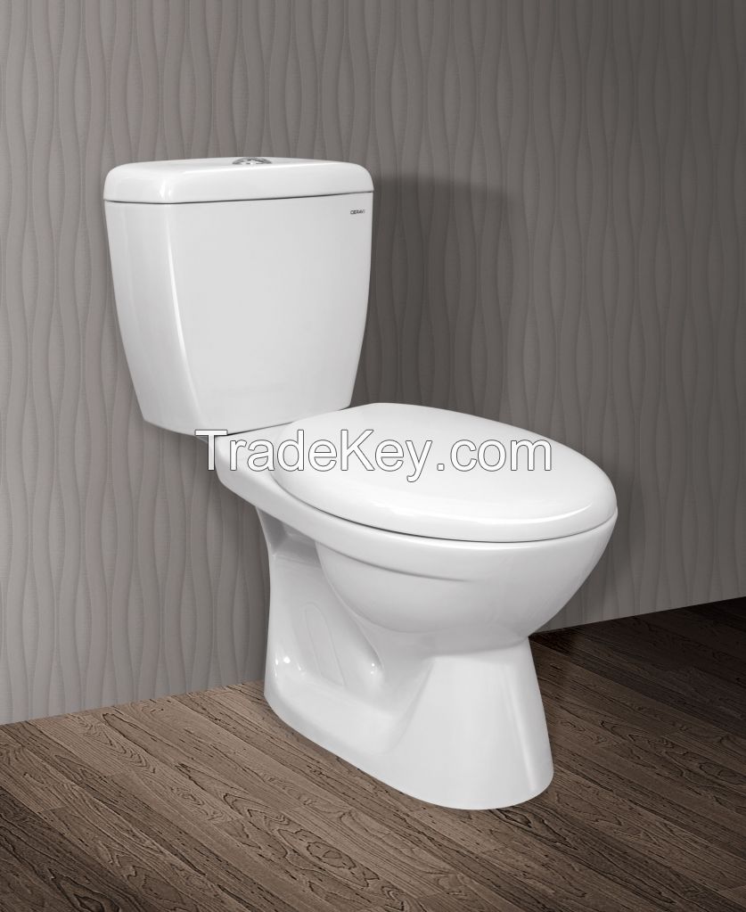 Ceramic Water Closet (2 pieces/Dual flush/Nano finished/S trap)