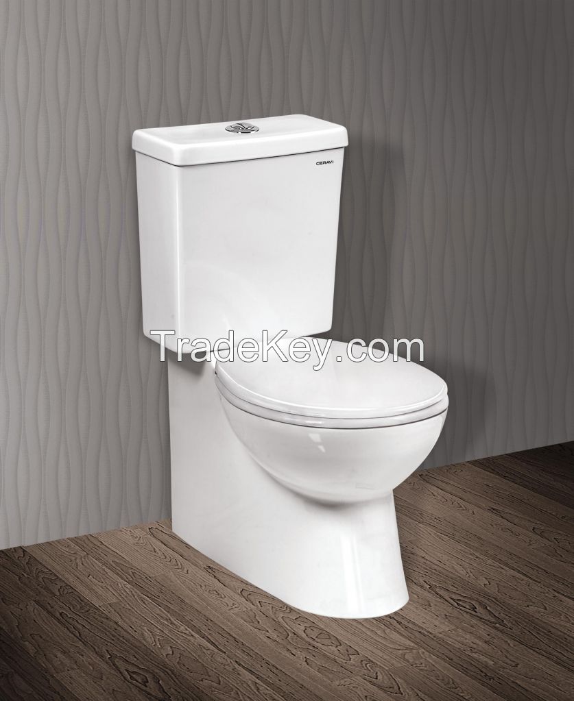 Ceramic Water Closet (2 pieces/Dual flush/Nano finished/S trap)