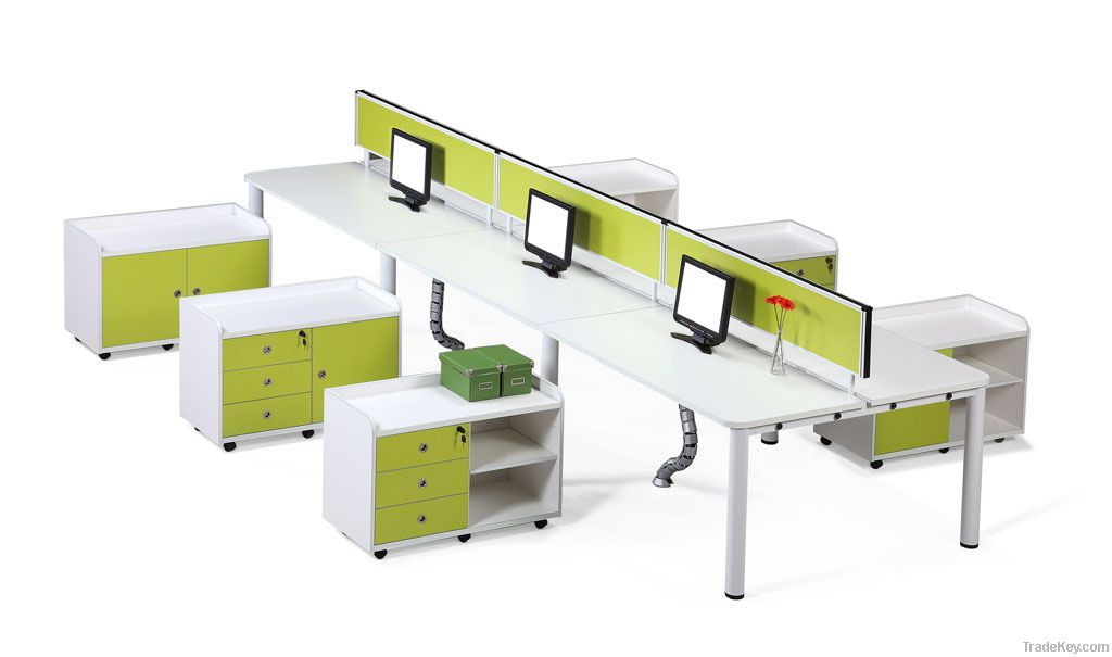 6-Seat Office Desk with Partition (LO-01)