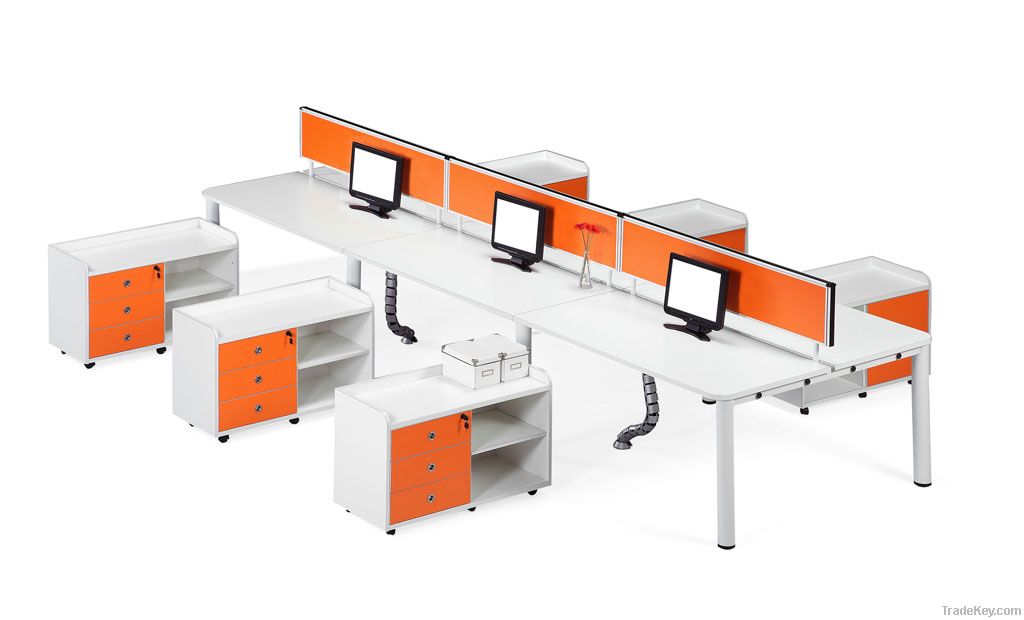 6-Seat Office Desk with Partition (LO-01)