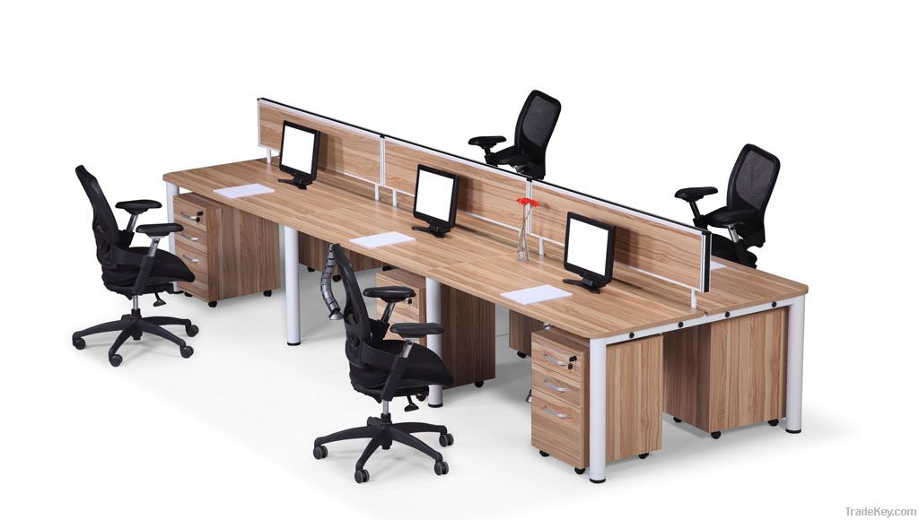 6-Seat Office Desk with Partition (LO-01)