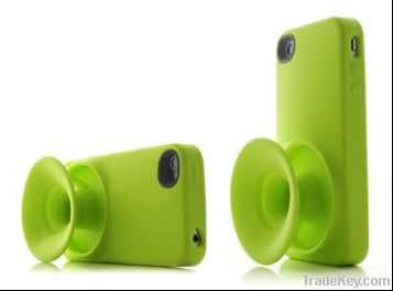 New arrived iphone 5 silicon rubbit case with lound-speaker function