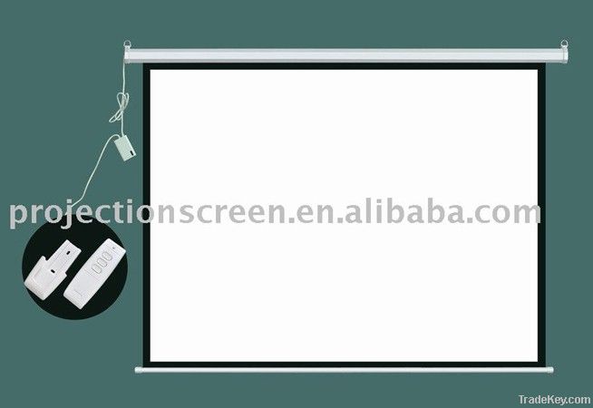 Electric screen with matte white /RF or IR remote control