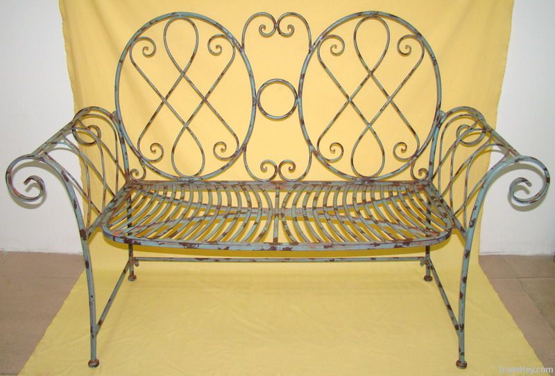 metal cast iron antique chair for garden decor