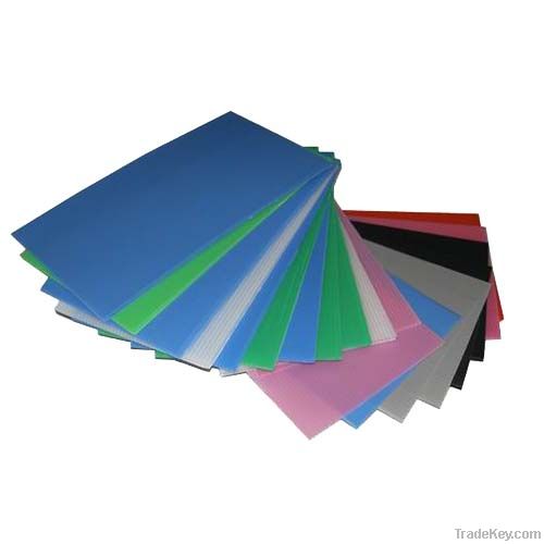 colorful pp fluted sheet