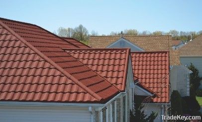 Stone-coated metal roof tile