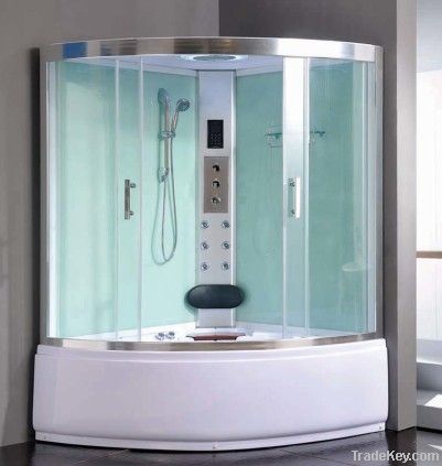 Sector Steam Shower room with sliding door and tub for two people