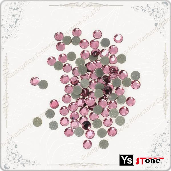 Lt rose flatback hot fix rhinestone free sample available