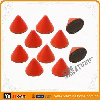 2013 Newly hot fix round pyramid metal studs neon orange