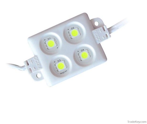 4pcs 5050 SMD LEDS each module with single color, injection moulding