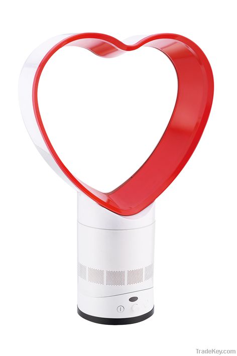 2012 Hot sale heart-shape 10inches bladeless fan with USB