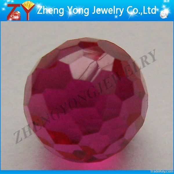 faceted loos ruby gemstone beads for jewelry