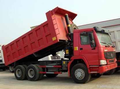 china dump truck or sale, the red one