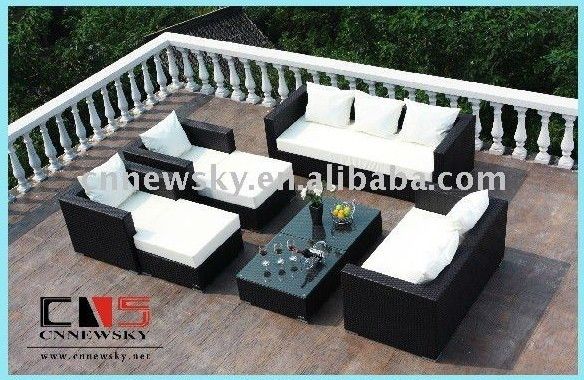 PE rattan outdoor furniture garden sofa set