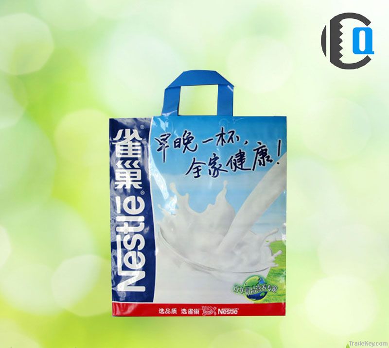 Printed gift plastic bag for shopping