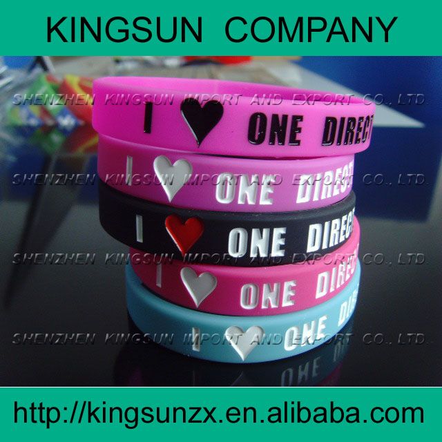 I LOVE ONE DIRECTION silicon bracelet wholesales