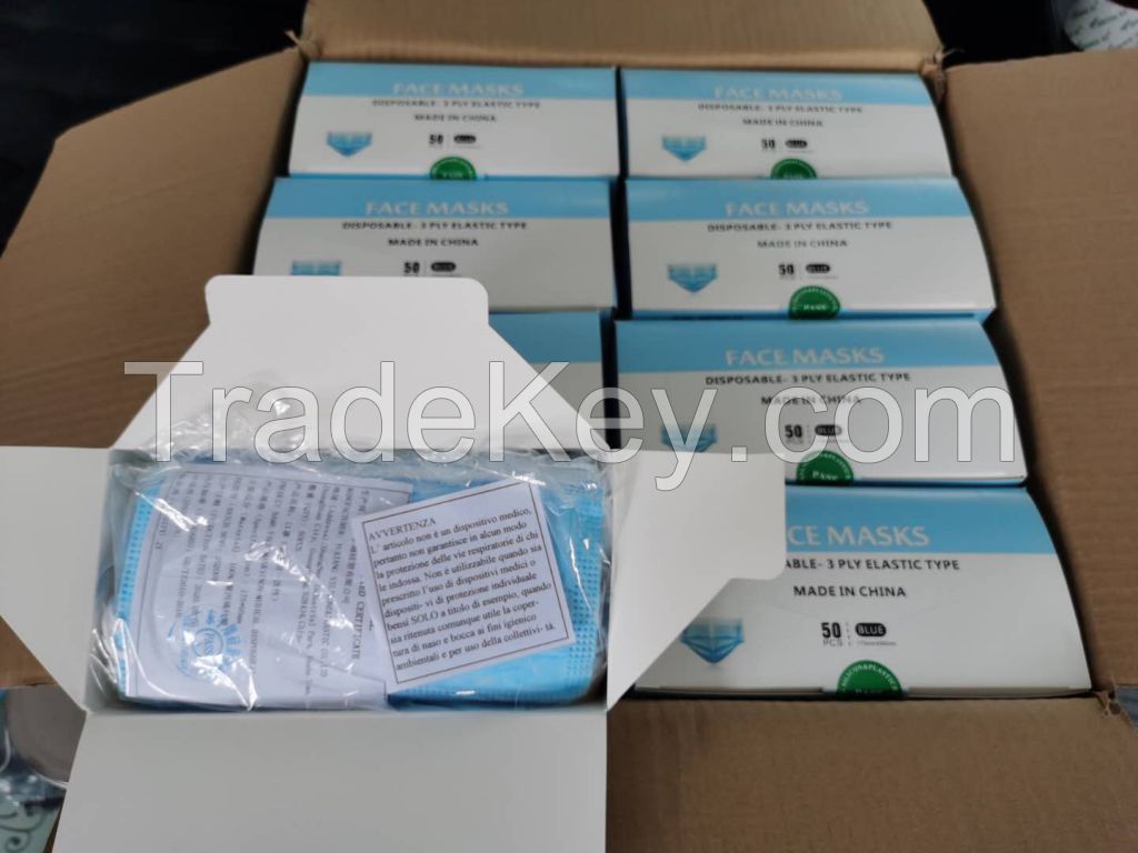 3 Ply Disposable Face Mask - ASTM Level 1, GB32610