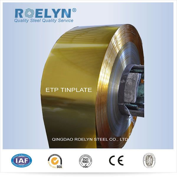 Gold lacquering Tinplate steel strips coils