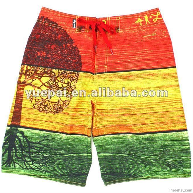 Plus size quick dry mens boardshorts beach wear with sublimated