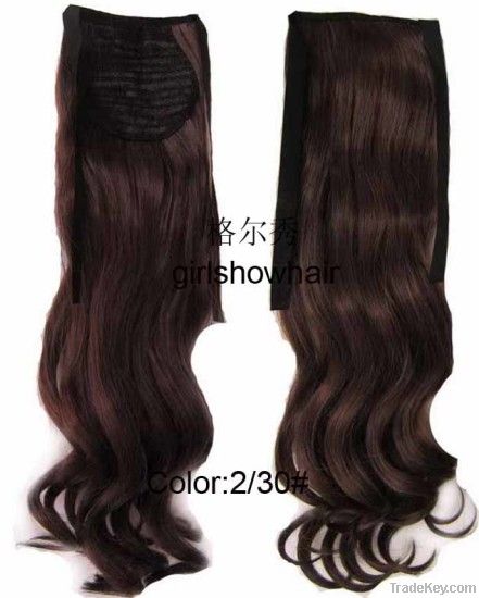 High quality wholesale Long Wavy Curly Ponytail Hair Extensions For Bl