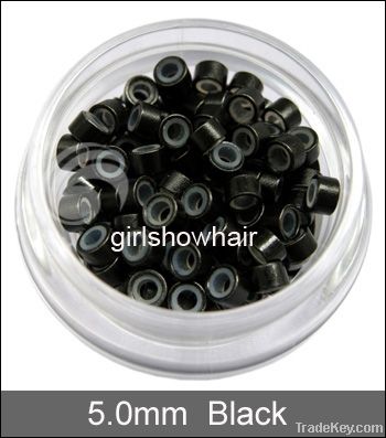 Silicone Lined MICRO Ring Link Beads FEATHER Hair Extensions bead