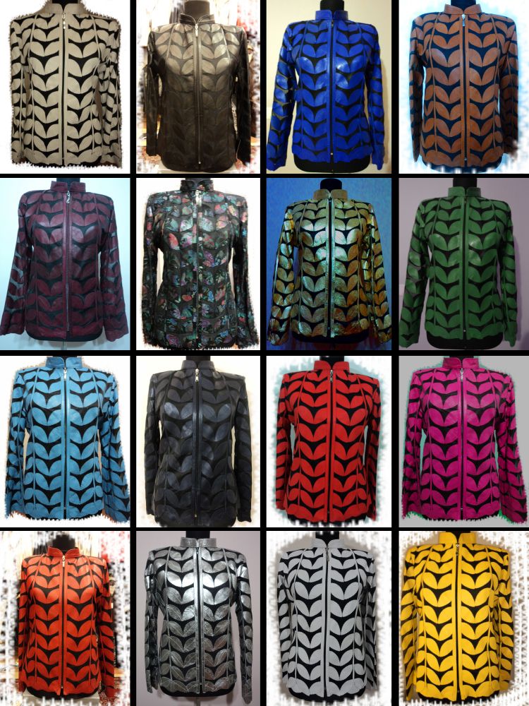 Leather Leaf Jackets for Women