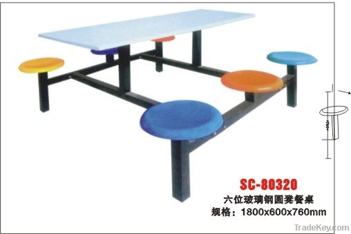 dining table, dinner table, canteen furniture