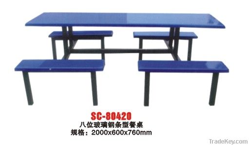 dining table, dinner table, canteen furniture