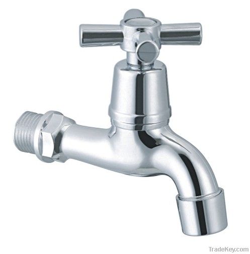 ABS chrome double handle basin faucet