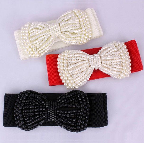 NEW Fashion Lady Elastic Waist Belt with Beads 