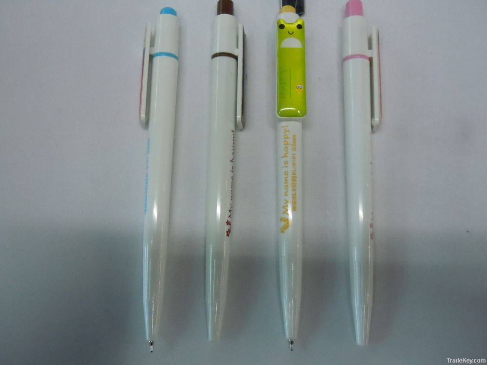 new arriave promotional plastic retractable cartoon ball pen 2012