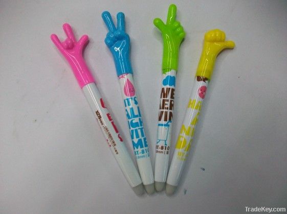 promotional plastic cartoon erasable ball pen