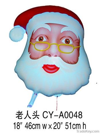 Santa Claus head helium balloons