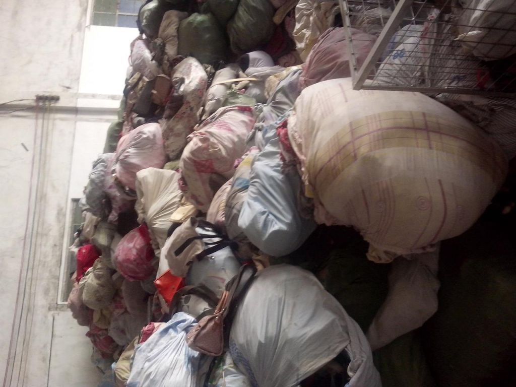 bales of used clothes