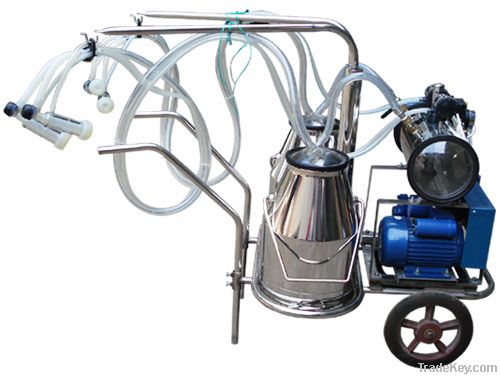 Portable sheep milking machine with 1 bucket