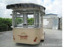 Stainless Steel Mobile Commercial Coffee Kiosk in malls