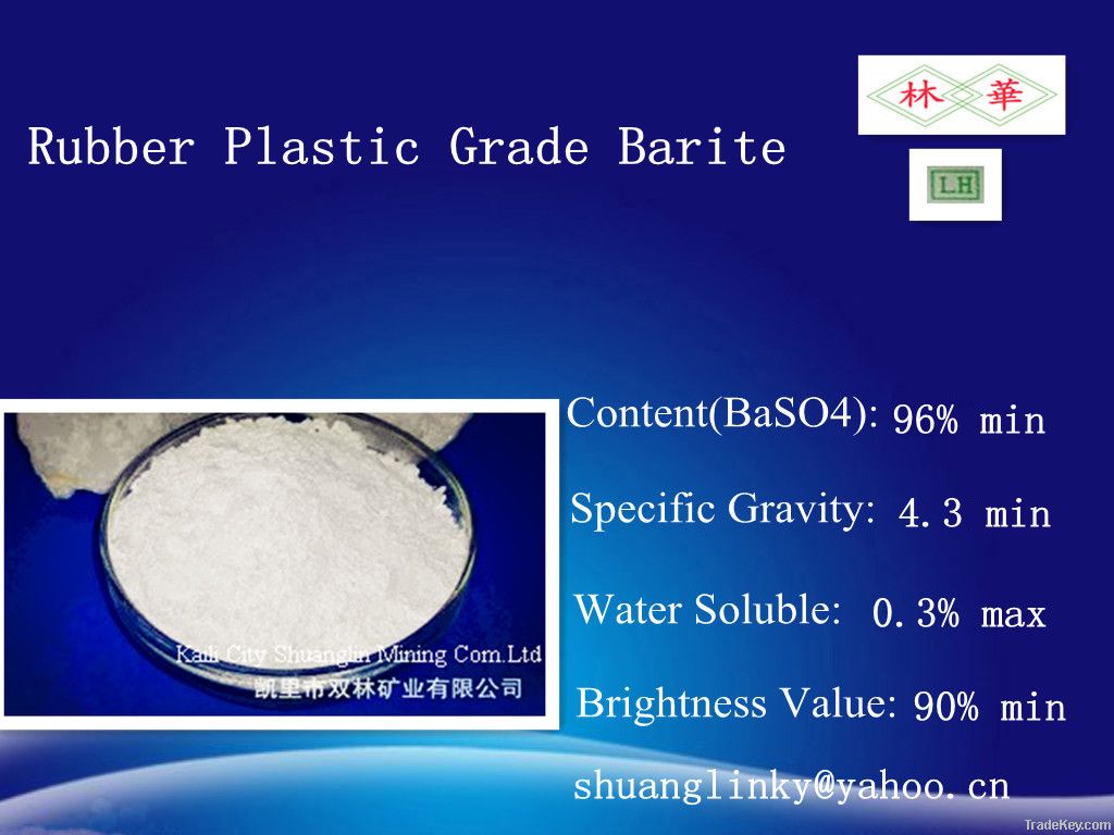 Factory Price Rubber Plastic Grade Barite Powder