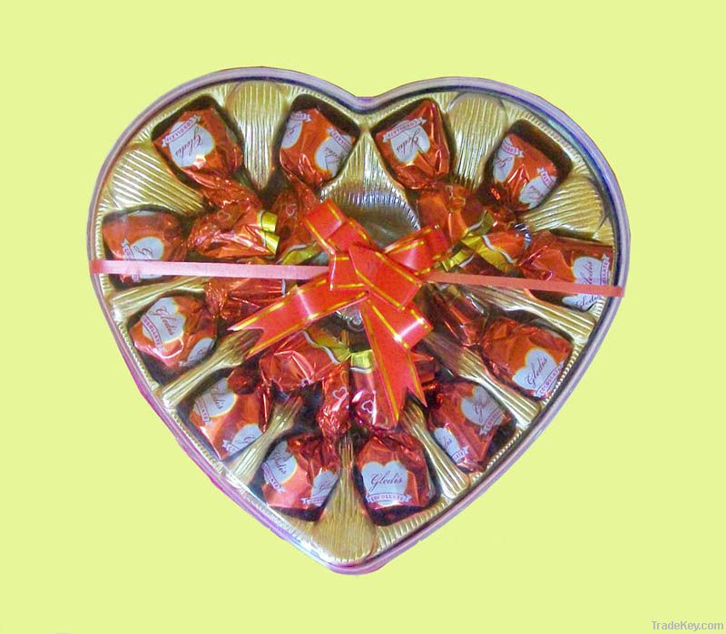 Chocolate package box heart shape blister box