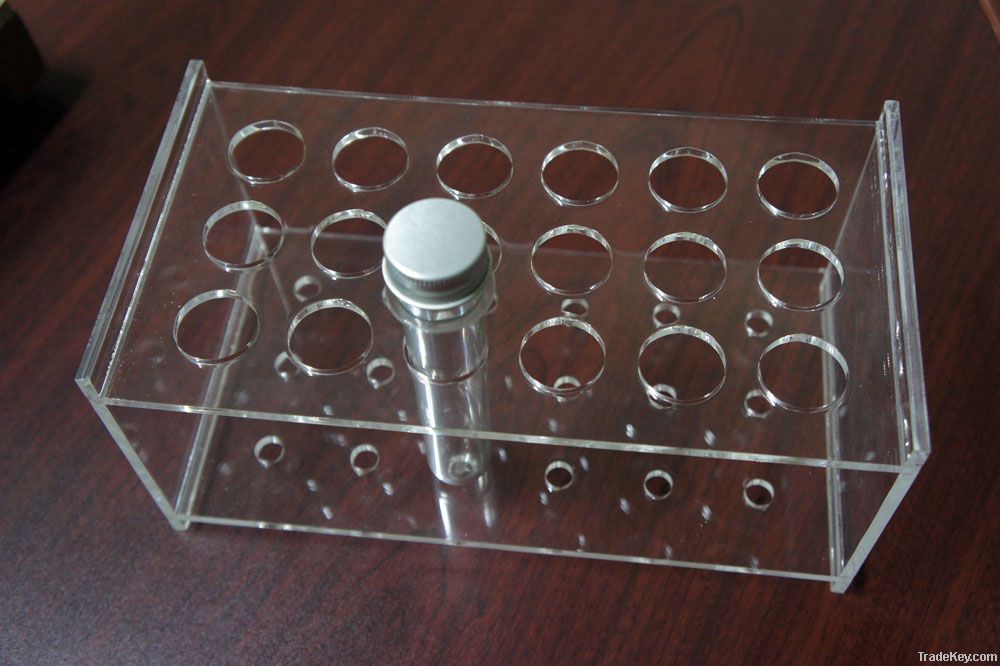 transparent acrylic test tube rack