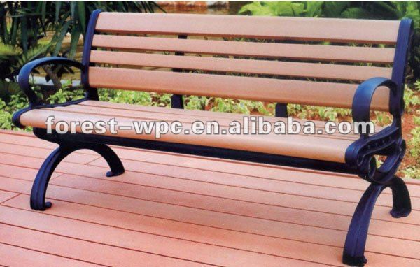 2012 WPC fire-resistant water proof garden wood bench