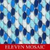 Glass pebble mosaic tile for wall EMT03