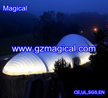 Giant inflatable peanut dome tent