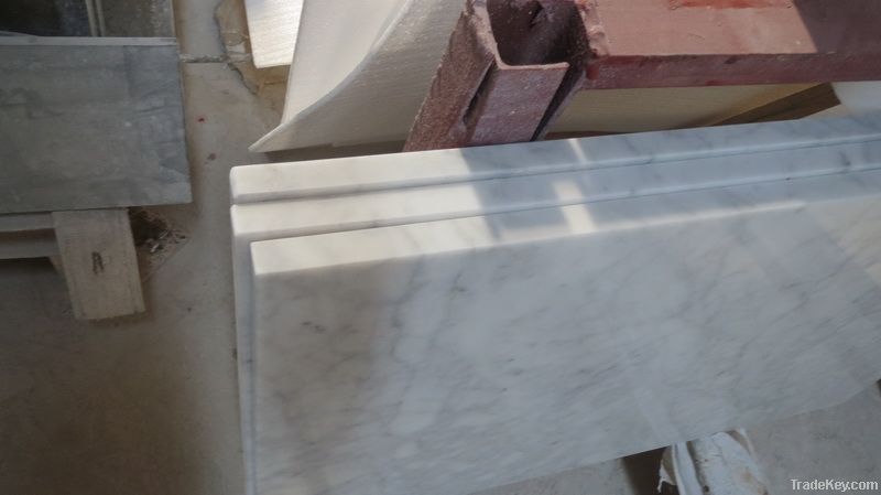 white stone marble and thin slab Bianco Carrara