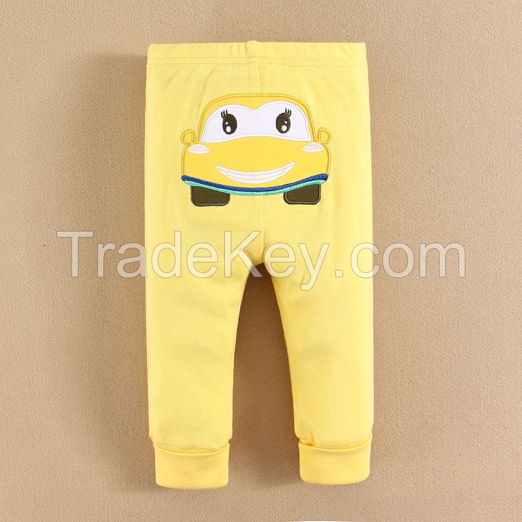 2015 baby wear 100% cotton cartoon baby animal PP pants manufacture