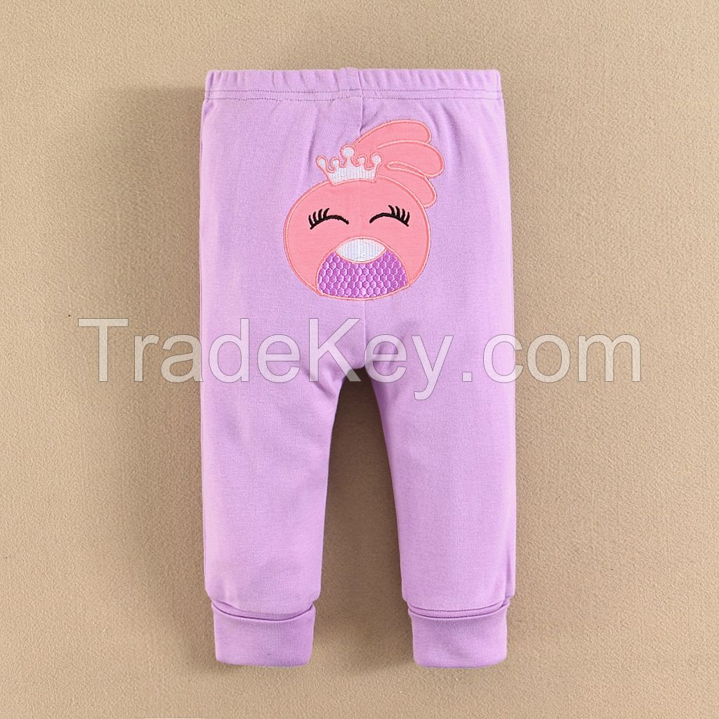 2015 baby wear 100% cotton cartoon baby animal PP pants manufacture