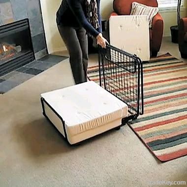 Fold-out ottoman bed