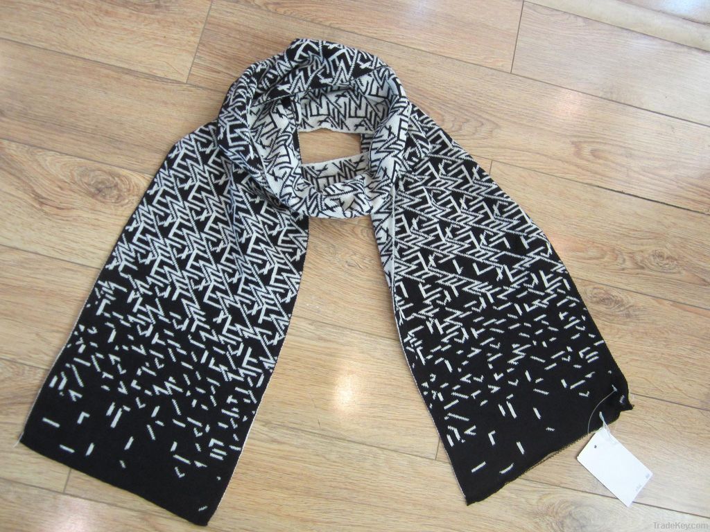 jacquard knitting scarf