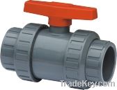 plastic double union ball valve, socket ball valve, plastic ball valve