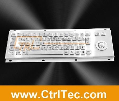 metal keyboard with trackball