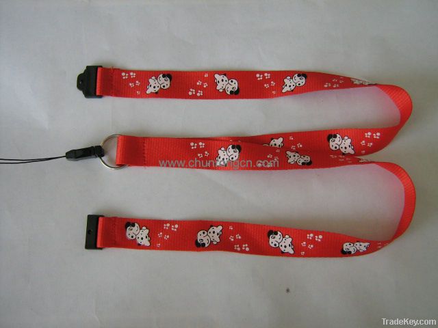 Silk screen printing lanyard